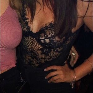 Black lace bodysuit/lingerie